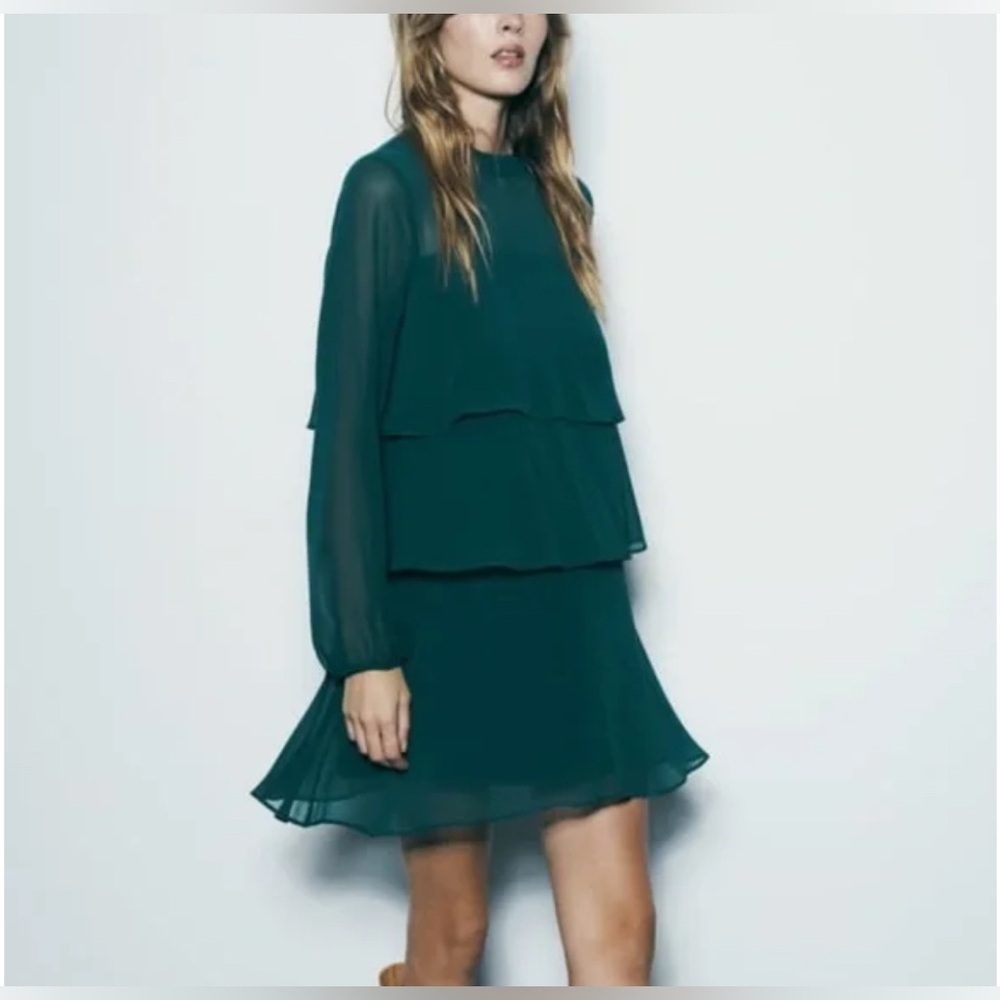 Zara Ruffle Mini Dress - Picture 2 of 5